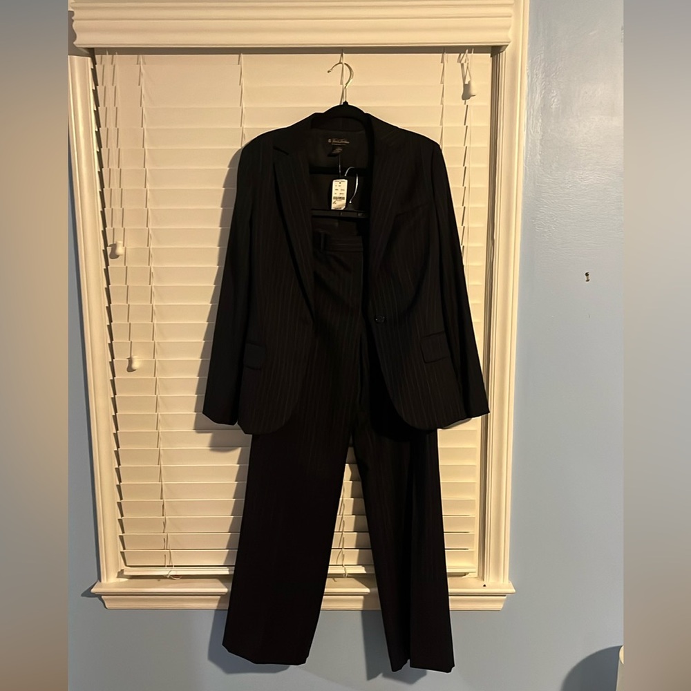 Brooks brothers black pinstripe women’s suit pants